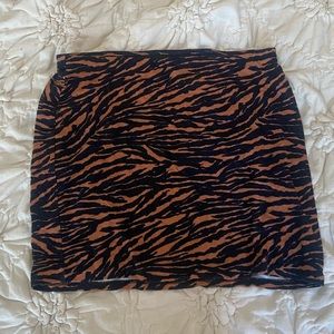 Brown & Black Zebra Skirt